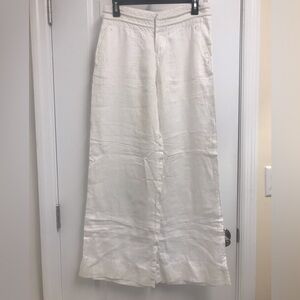 AE ARMANI EXCHANGE White Wide-Leg Linen Pants size 0